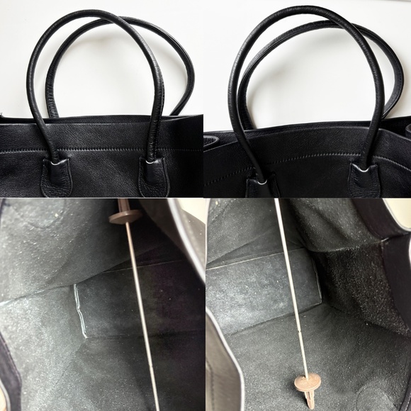 Bonnie Cashin for Coach Classic Shopping Tote Black Cowhide Leather Vintage 60s - Picture 14 of 15